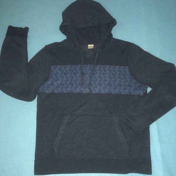𝅺HOLLISTER Hoodie navy with blue graphic design soft inside and out size L - Picture 1 of 8